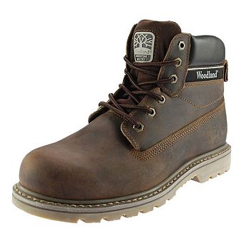 Woodland Mens 6 Eye Padded Utility Boots