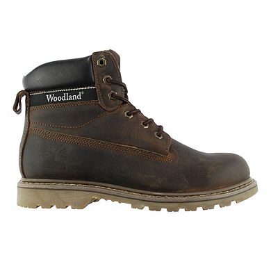 Woodland Mens 6 Eye Padded Utility Boots