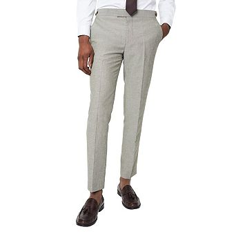 Burton Mens Monaco Linen Slim Suit Trousers