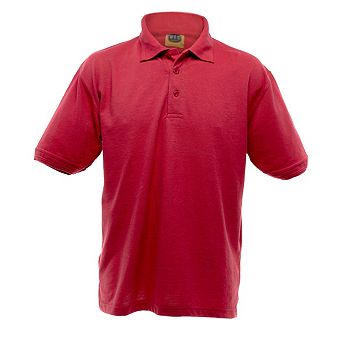 UCC 50/50 Mens Heavyweight Plain Pique Short Sleeve Polo Shirt