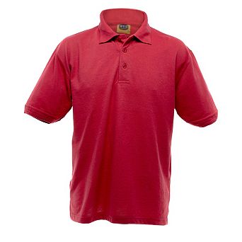 UCC 50/50 Mens Heavyweight Plain Pique Short Sleeve Polo Shirt