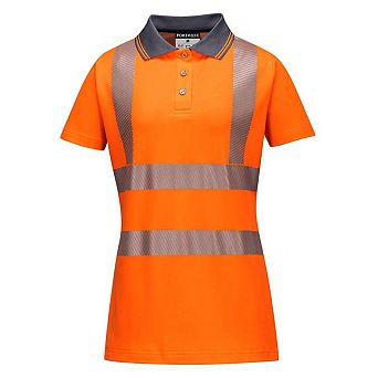 Portwest Womens/Ladies Hi-Vis Cotton Safety Polo Shirt