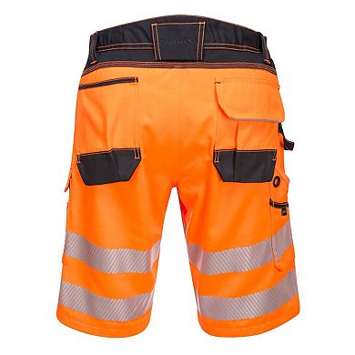 Portwest Mens PW3 Contrast Panel Hi-Vis Shorts