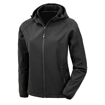 Result Genuine Womens/Ladies Hooded 3 Layer Printable Soft Shell Jacket