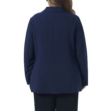 Women's Plus Size Blazer Lapel Button Work Office Business Suit Jacket Cardigan Blazer Professional