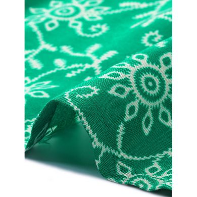 Women's Plus Size Summer Dresses Scoop Neck Tie Ruffle Short Sleeve Floral Boho Dresses with Pockets