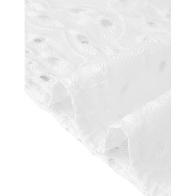 Summer Boho Skirts for Women High Waisted A Line Flowy Eyelet Midi Skirts