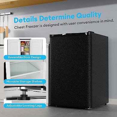 3.8 Cu.ft Upright Freezer With 7 Temp Control