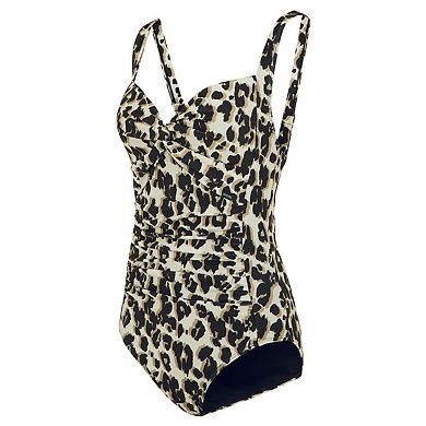 Regatta Womens/Ladies Sakari Leopard Print Tummy Control One Piece Swimsuit