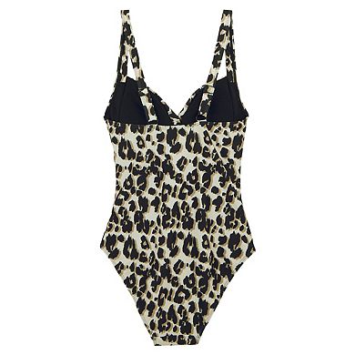 Regatta Womens/Ladies Sakari Leopard Print Tummy Control One Piece Swimsuit