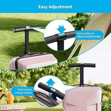 Ride-On Luggage With Removable Handle