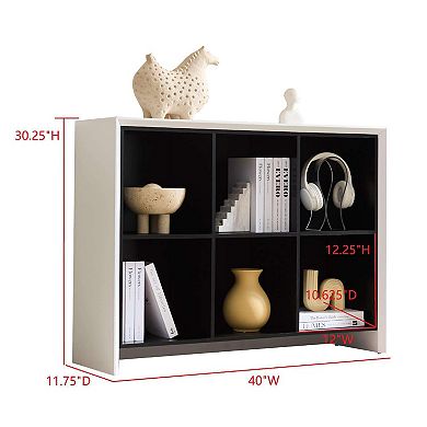 Kings Brand Furniture Katelyn 6-Cube Bookcase/Organizer