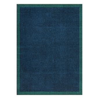 Fashionwu Solid Simple Living Room Modern Bordered Washable Printed Area Rug for Entrance Kitchen