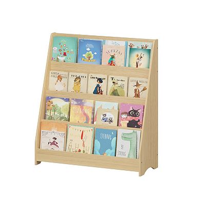 Whisen 4-Tier Kids Bookshelf, Toddler Book Display Shelves