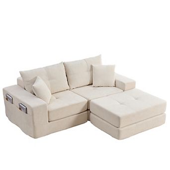 Modular Foldable Floor Sofa with Ottoman