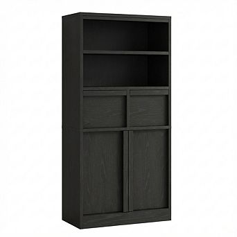 IDEALHOUSE 51 Inch Tall Storage Cabinet with Doors & 2 Drawers, Freestanding Organizer