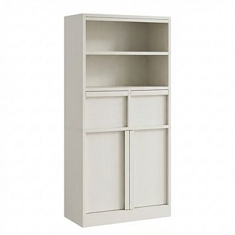 IDEALHOUSE 51 Inch Tall Storage Cabinet with Doors & 2 Drawers, Freestanding Organizer