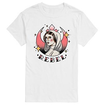 Big & Tall Star Wars Princess Leia Rebel Vintage Tattoo Graphic Tee