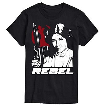 Big & Tall Star Wars Princess Leia Rebel Portrait Graphic Tee