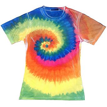 Colortone Womens/Ladies Short Sleeve Rainbow Tie Dye T-Shirt