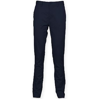 Front Row Mens Cotton Rich Stretch Chino Trousers
