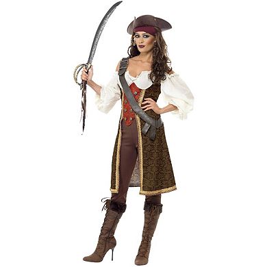 Smiffys Womens/Ladies High Seas Pirate Wench Costume Set