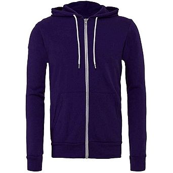 Bella + Canvas Unisex Adult Fleece Full Zip Hoodie