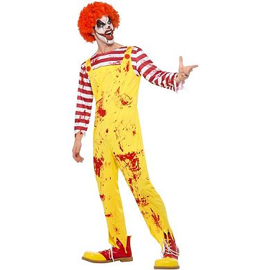 Smiffys Mens Kreepy Killer Clown Costume Jumpsuit