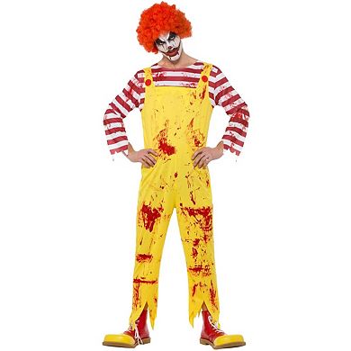 Smiffys Mens Kreepy Killer Clown Costume Jumpsuit