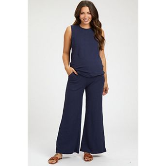 Maternity Slub Knit Pants Set