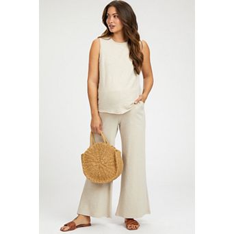 Maternity Slub Knit Pants Set
