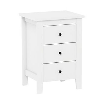 Modern Bedside Cabinet Nightstand with 3 Drawers for Living Room and Bedroom