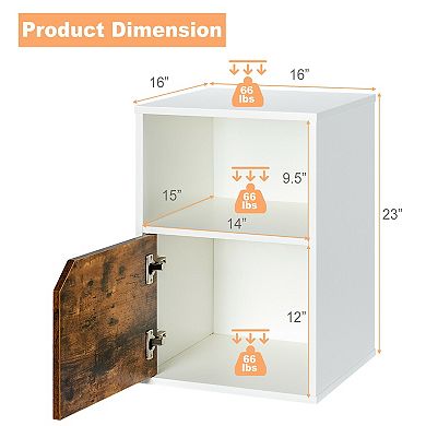 Set of 2 Nightstands Side End Table for Living Room