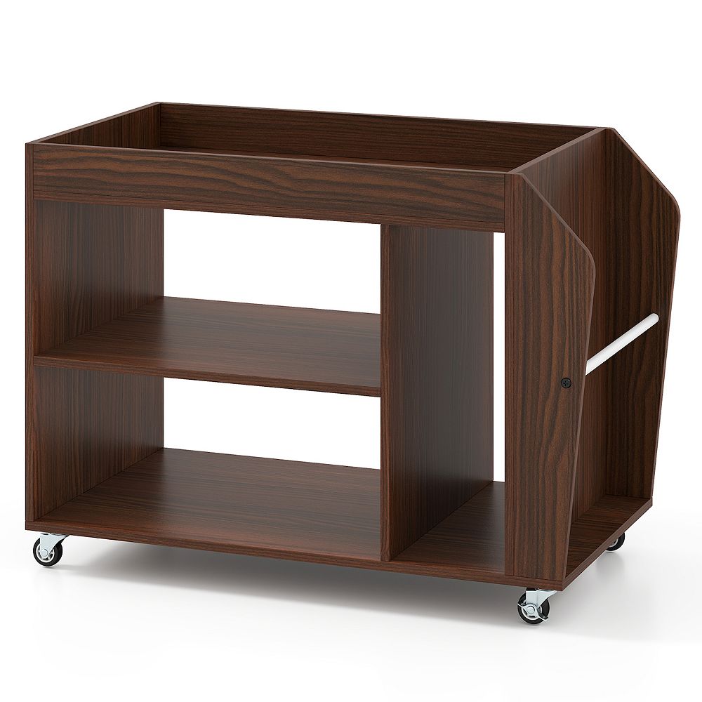 3-Tier Side End Table with Universal Wheels