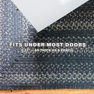 Homespice Jet Black Jute Braided Rug Reversible Black Rug