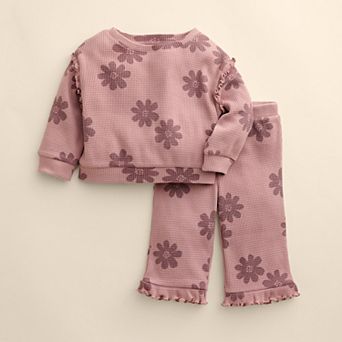 Baby Girl Little Co. by Lauren Conrad Ruffle Crew & Wide Pant Set