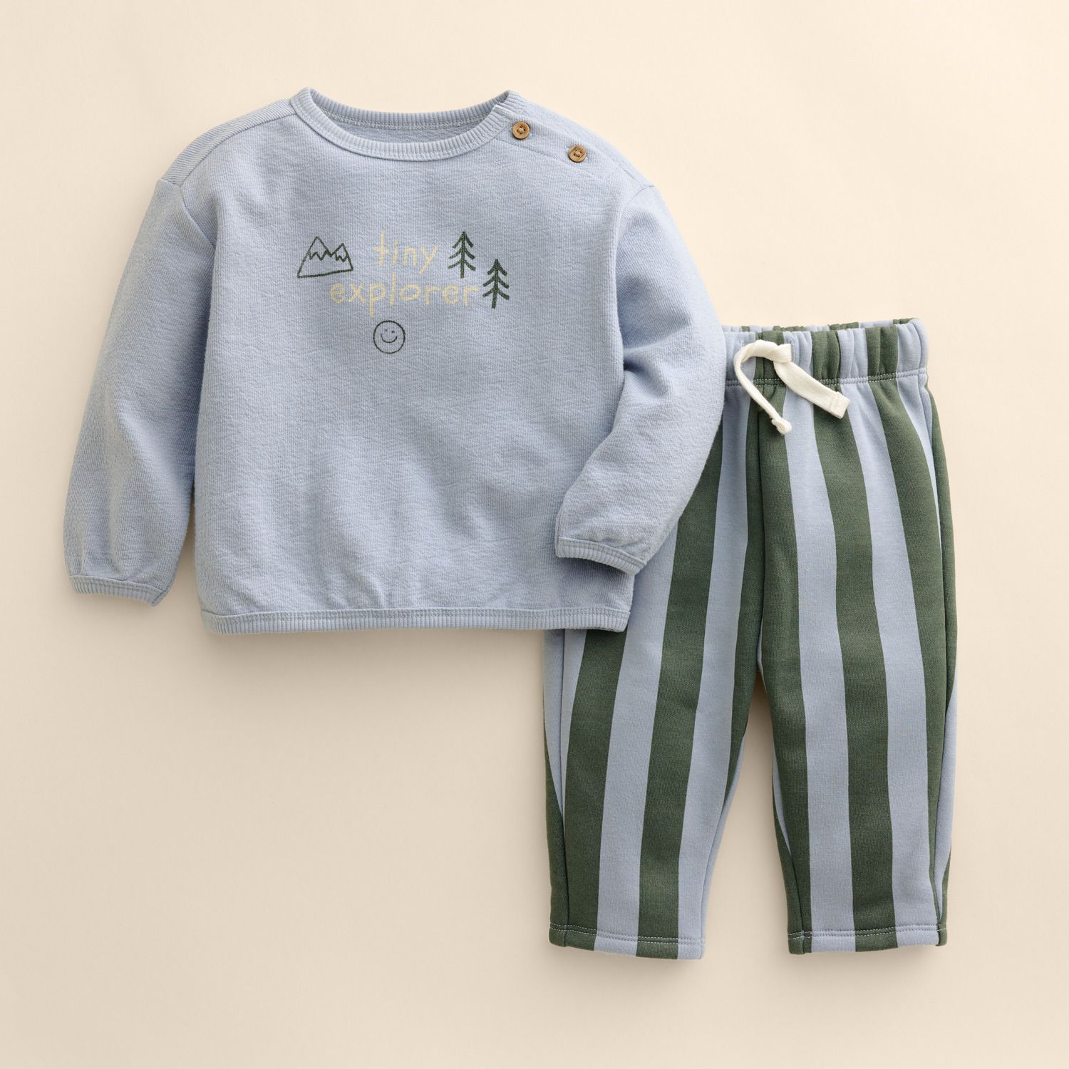 Little Co. by Lauren Conrad Детские комплекты Co. by Lauren Conrad Long Sleeve Top & Baggy Pants Set, цвет: Bl Tiny Explorer