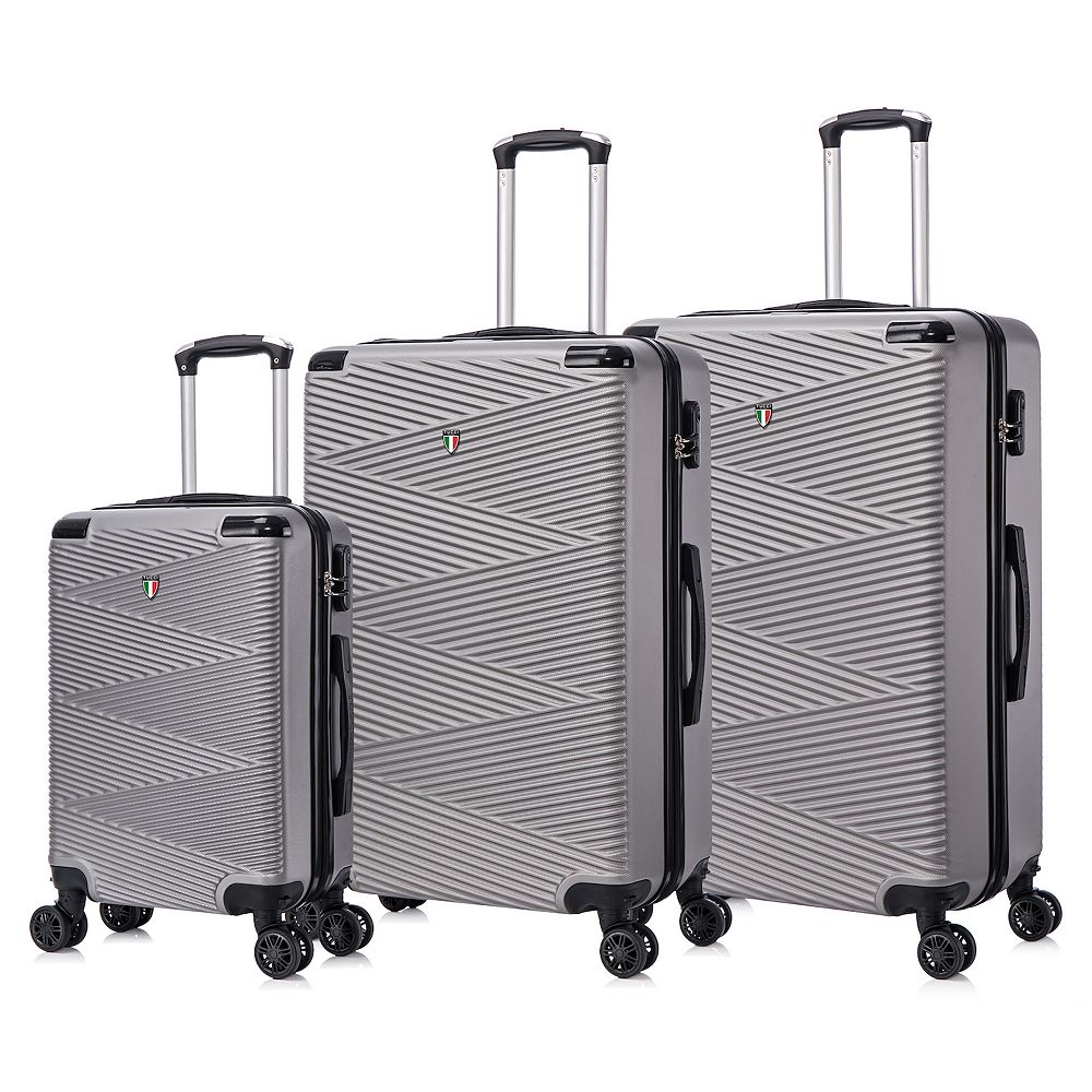 TUCCI Italy Avenza 3-Piece Hardside Spinner Luggage Set