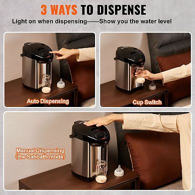 Instant Hot Water Dispenser with Stainless Steel Liner, Child Lock, and 680W Heating