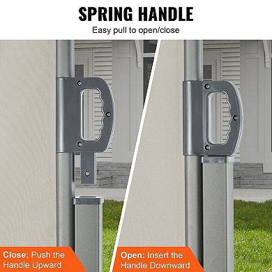 Retractable Side Awning Privacy Screen 5.9 x 11.5 ft Beige for Patio Balcony and Courtyard