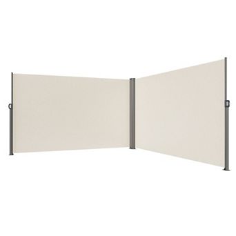 Outdoor Retractable Side Awning Privacy Screen for Patio Balcony Wind and Sun Blocking 5.9 x 19.6 ft