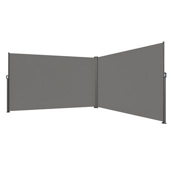 Outdoor Retractable Side Awning Privacy Screen for Patio Balcony Wind and Sun Blocking 5.9 x 19.6 ft
