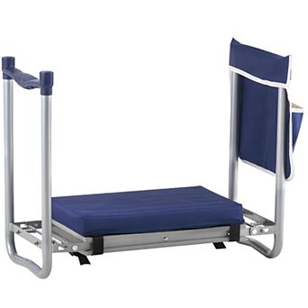 Portable Garden Kneeling Bench and Seat with Side Handles for Yard Work - Blue