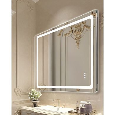 Modern LED Bathroom Mirror 36.1 x 48.1-Inch with Adjustable Brightness and Color Temp