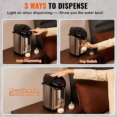 Countertop Hot Water Maker with Auto, Manual, and Cup Switch Dispensing Modes