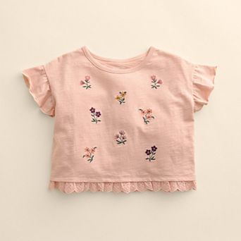 Baby & Toddler Girl Little Co. by Lauren Conrad Organic Lace Hem Tee