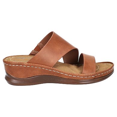 Easy Street Larrain Women's Wedge Slide Sandals
