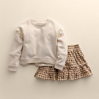 Toddler Girl Little Co. by Lauren Conrad Ruffle Crew & Skirt Set