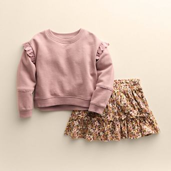 Toddler Girl Little Co. by Lauren Conrad Ruffle Crew & Skirt Set