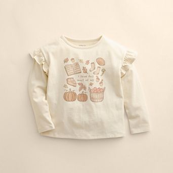 Girls 4-12 Little Co. by Lauren Conrad Long Sleeve Ruffle Graphic Tee